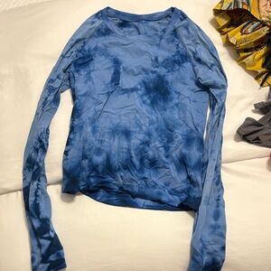 lululemon athletica Navy Tie-Dye Long Sleeve Tee